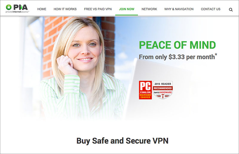 Private Internet Access Website