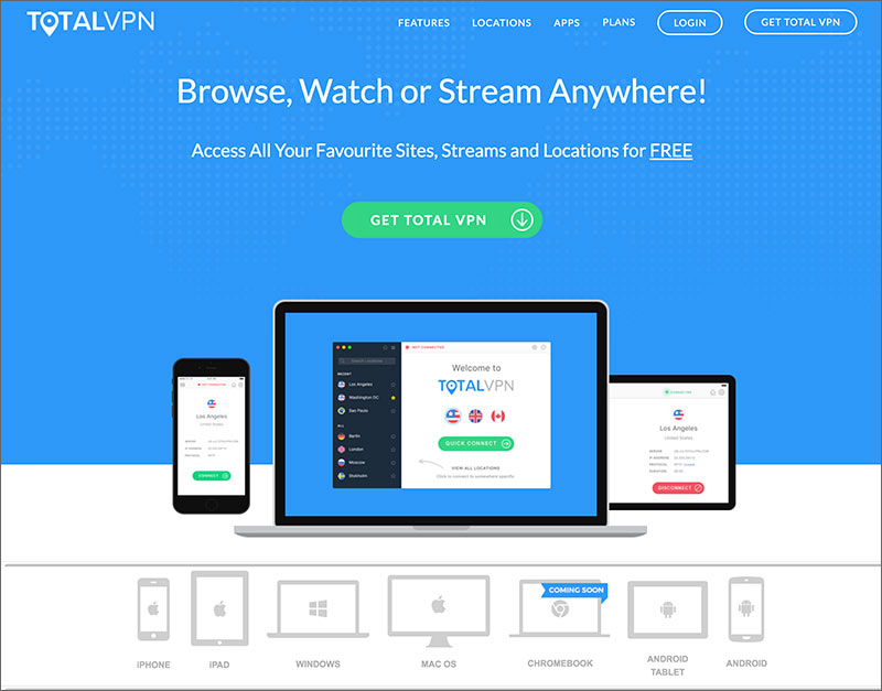 TotalVPN review: Total VPN's website